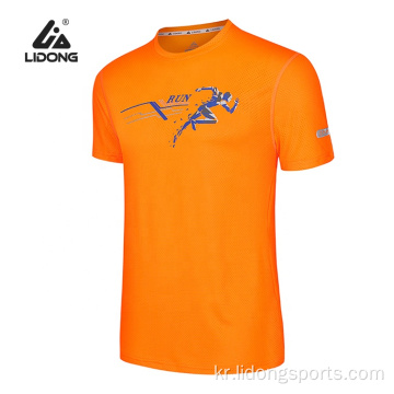 저렴한 도매 커플 티셔츠 커스텀 로고 스포츠 Tshirt
